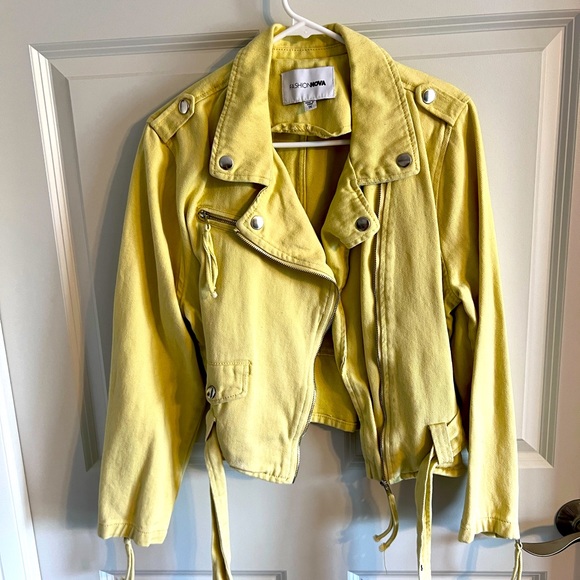 Fashion Nova Jackets & Coats Yellow Womens Jean Jacket Poshmark